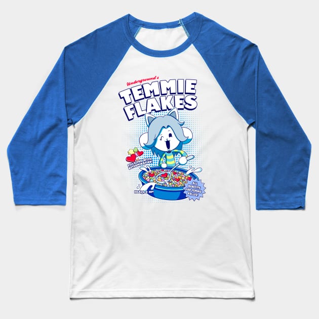 Temmie Flakes! Baseball T-Shirt by watermelonium